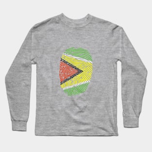 GUYANA FINGER PRINT - CARNIVAL CARIBANA TRINI PARTY DJ Long Sleeve T-Shirt